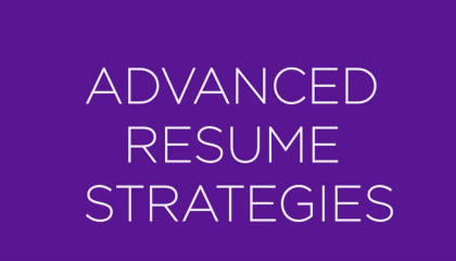 Advanced Resume Strategies
