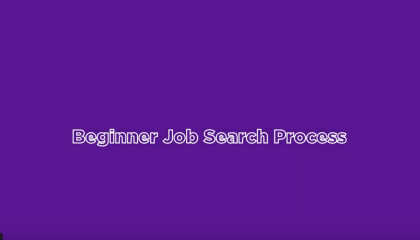 Beginner Job Search Process