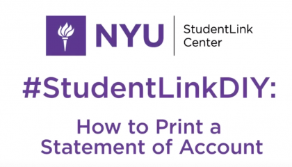 Printing Your NYU Bill