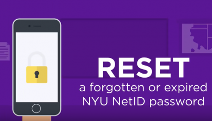Reset a Forgotten or Expired NYU NetID Password