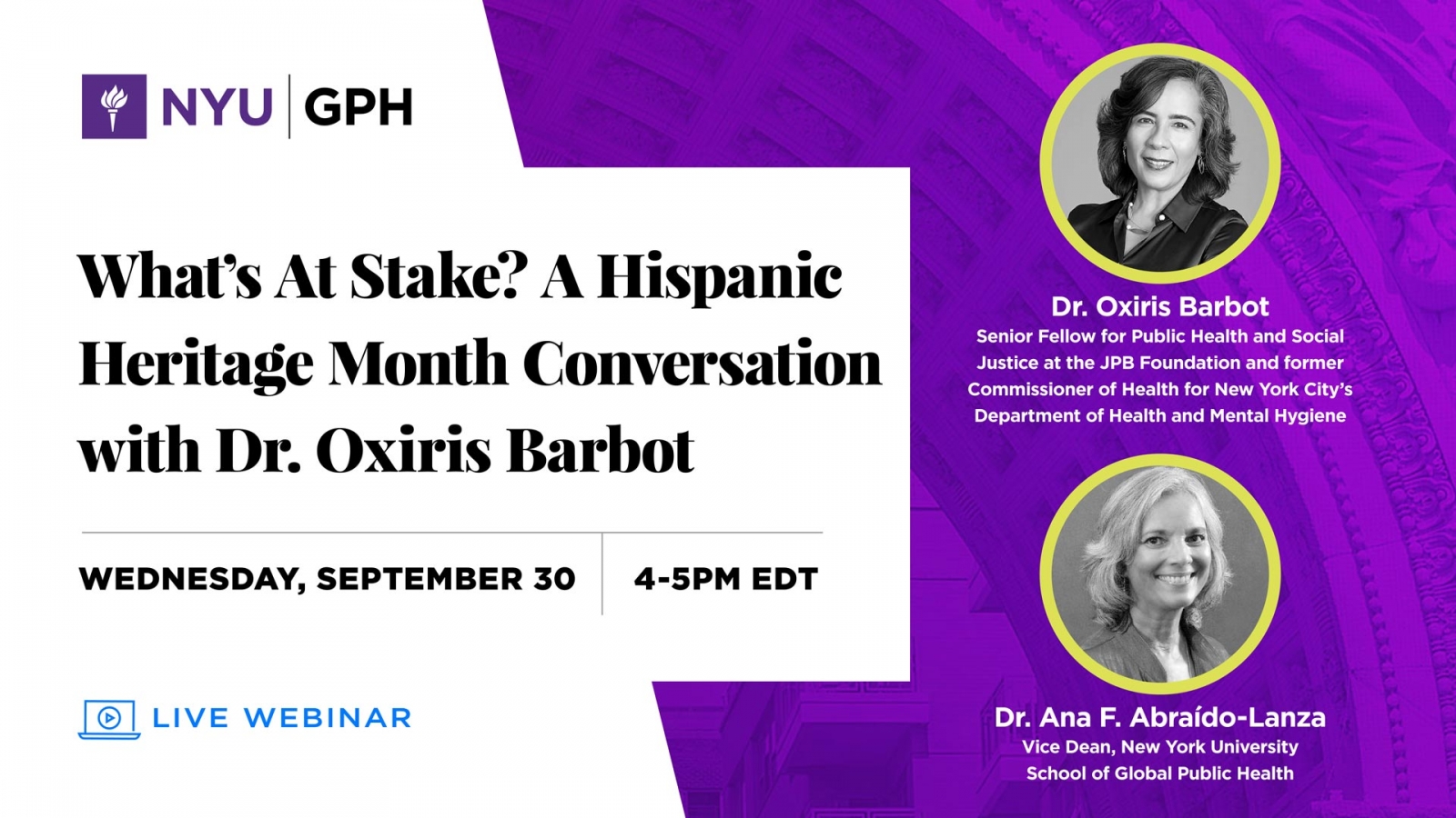 What's At Stake? A Hispanic Heritage Month Conversation with Dr. Oxiris Barbot