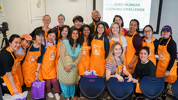 Group picture from 2019 Zero Hunger Cooking Challenge