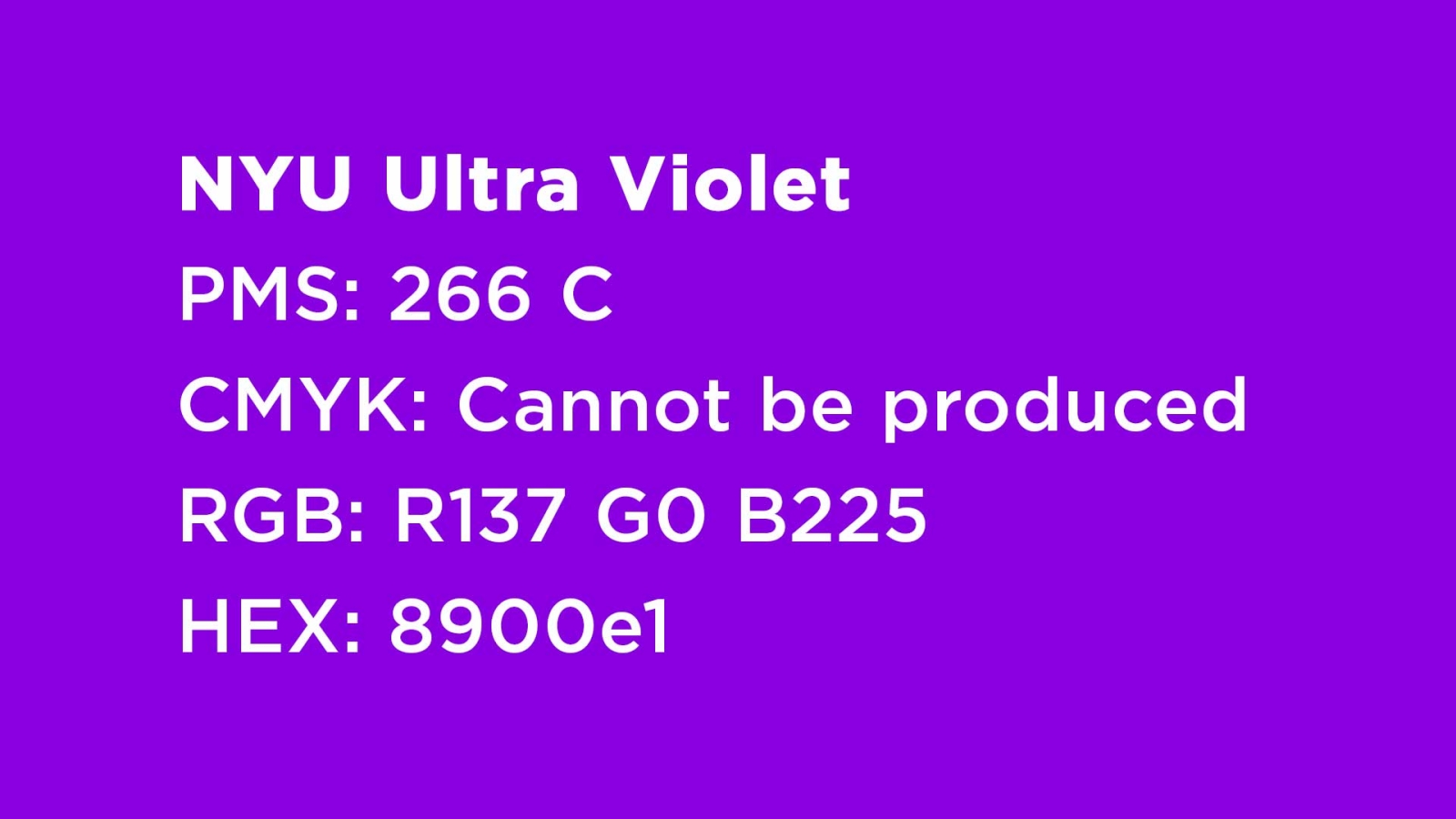 NYU Ultra Violet