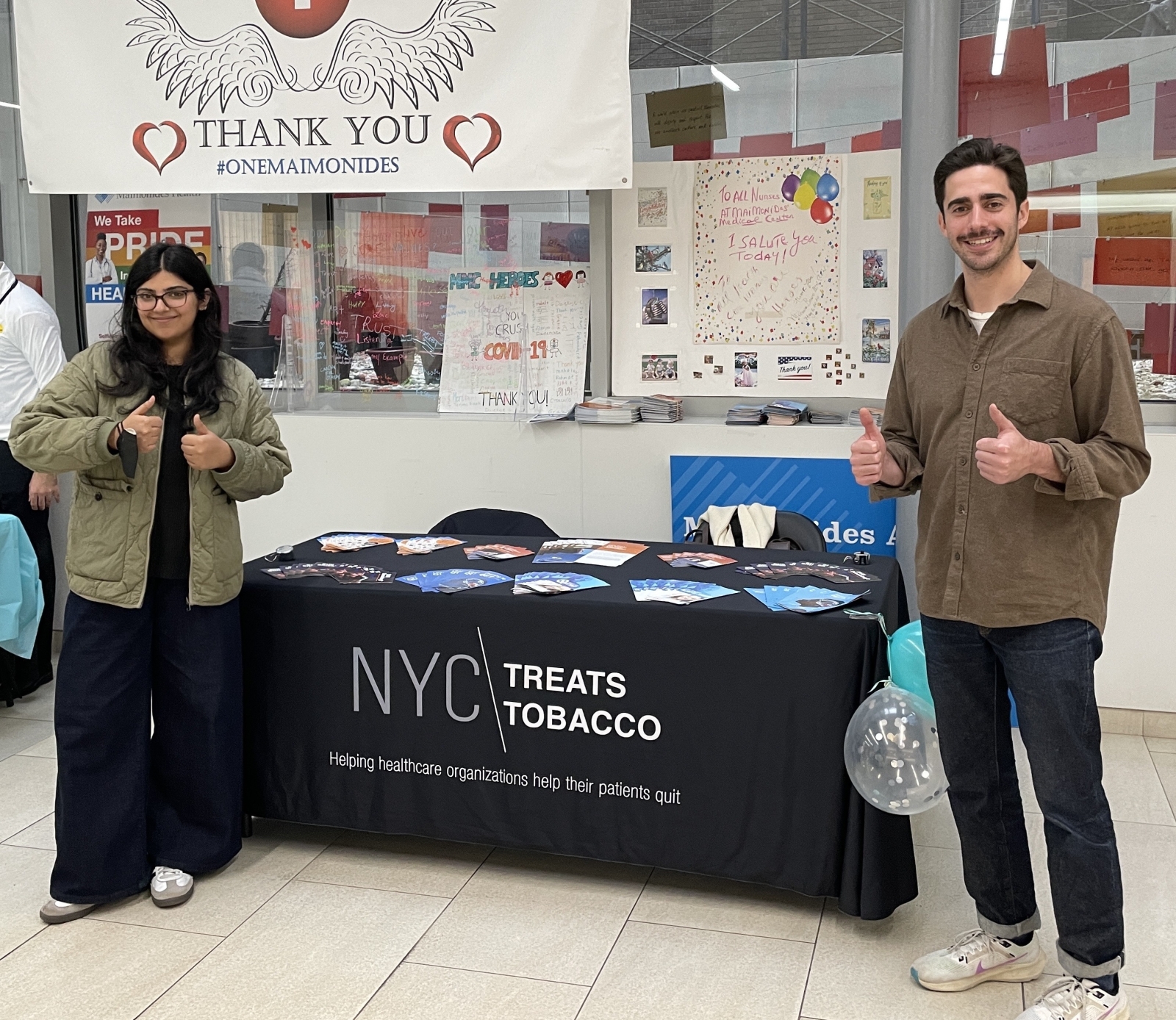 NYCTT Team members tabling at Maimonides Medical Center