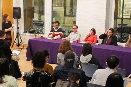 Students and Panelists Gathered for the Career Opportunities Event