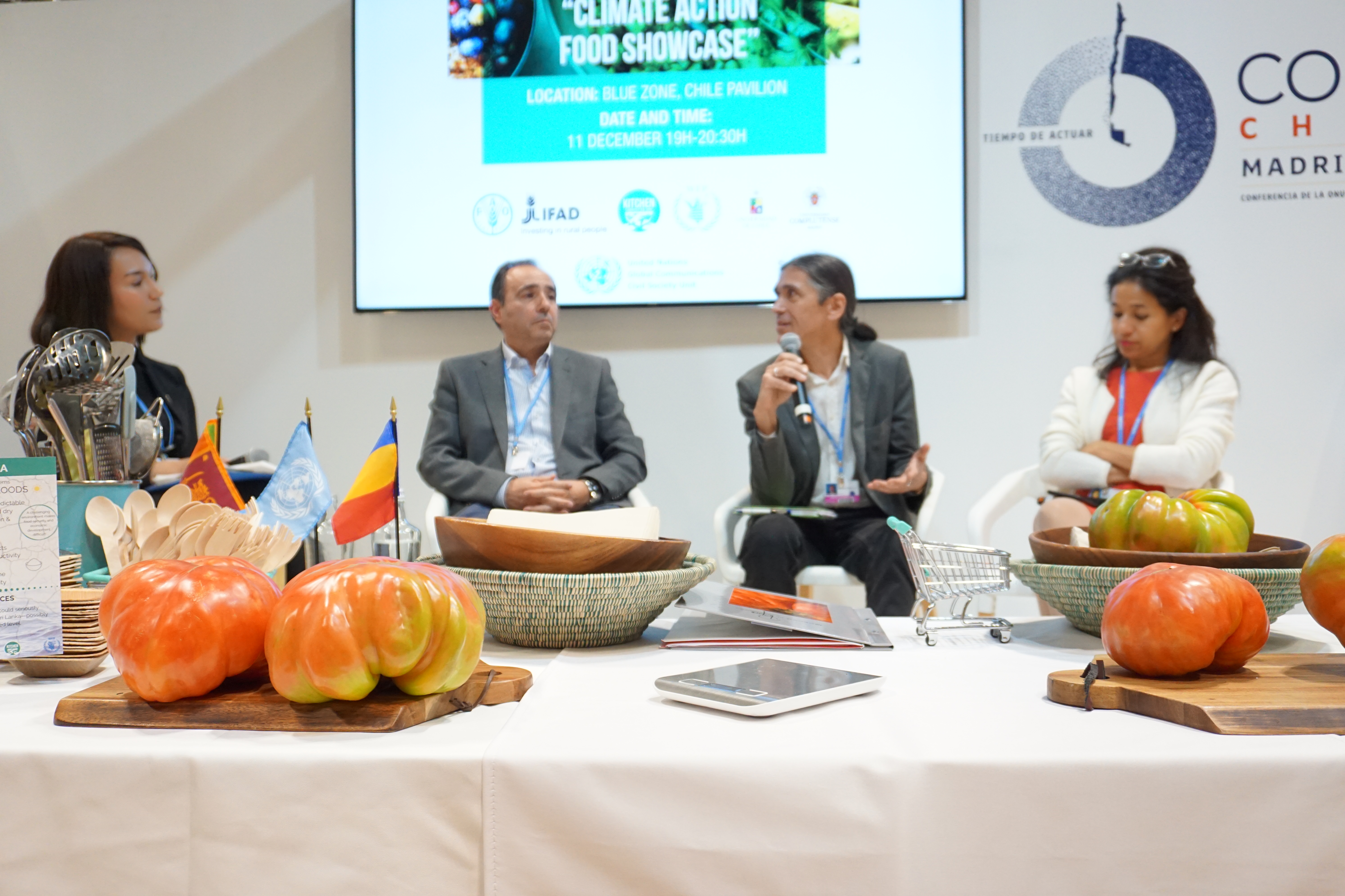 Speakers at the food showcase