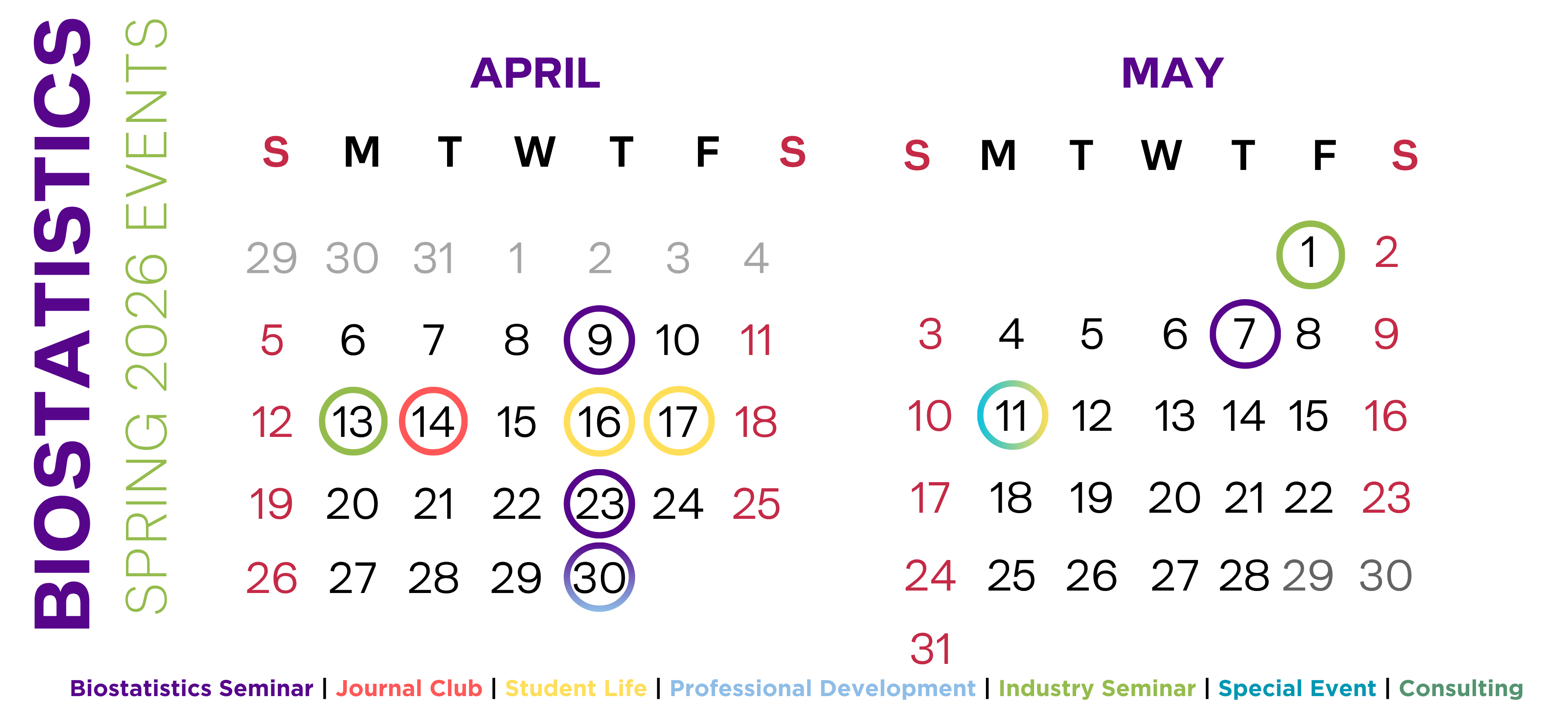 Upcoming events April