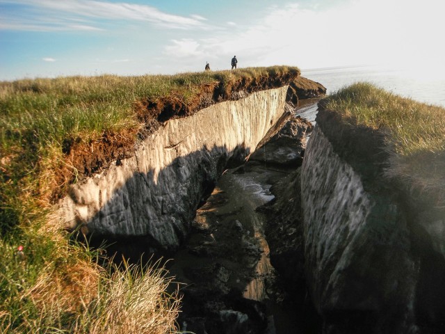 Permafrost melting and coastal erosion