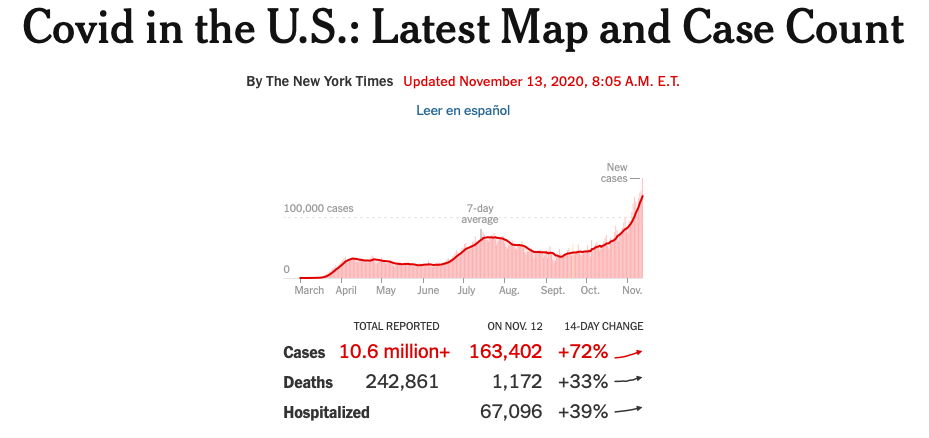 COVID in the U.S.: Latest Map and Case Count