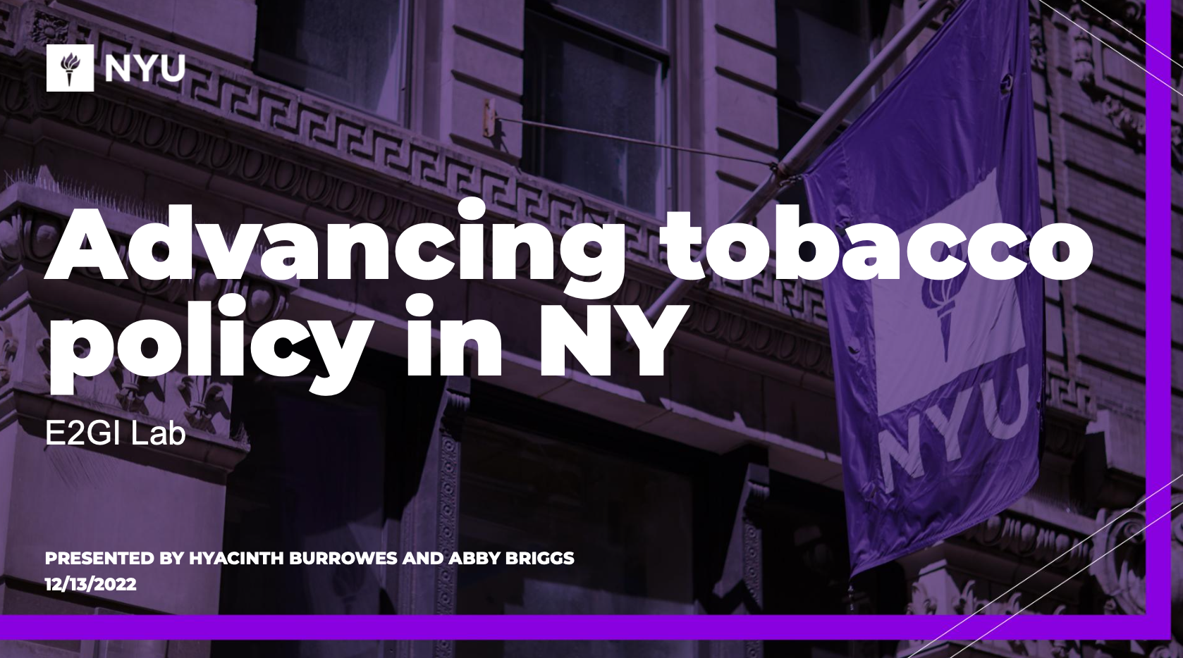 tobacco policy in nys/nyc