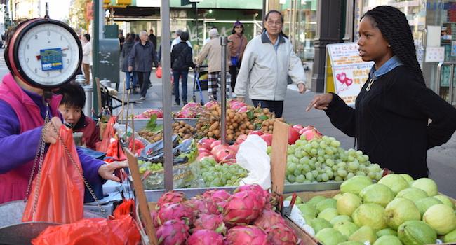 Seed Lab Student collecting data at a local market