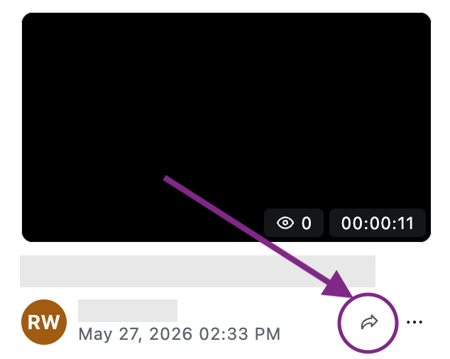 Share button with pointer