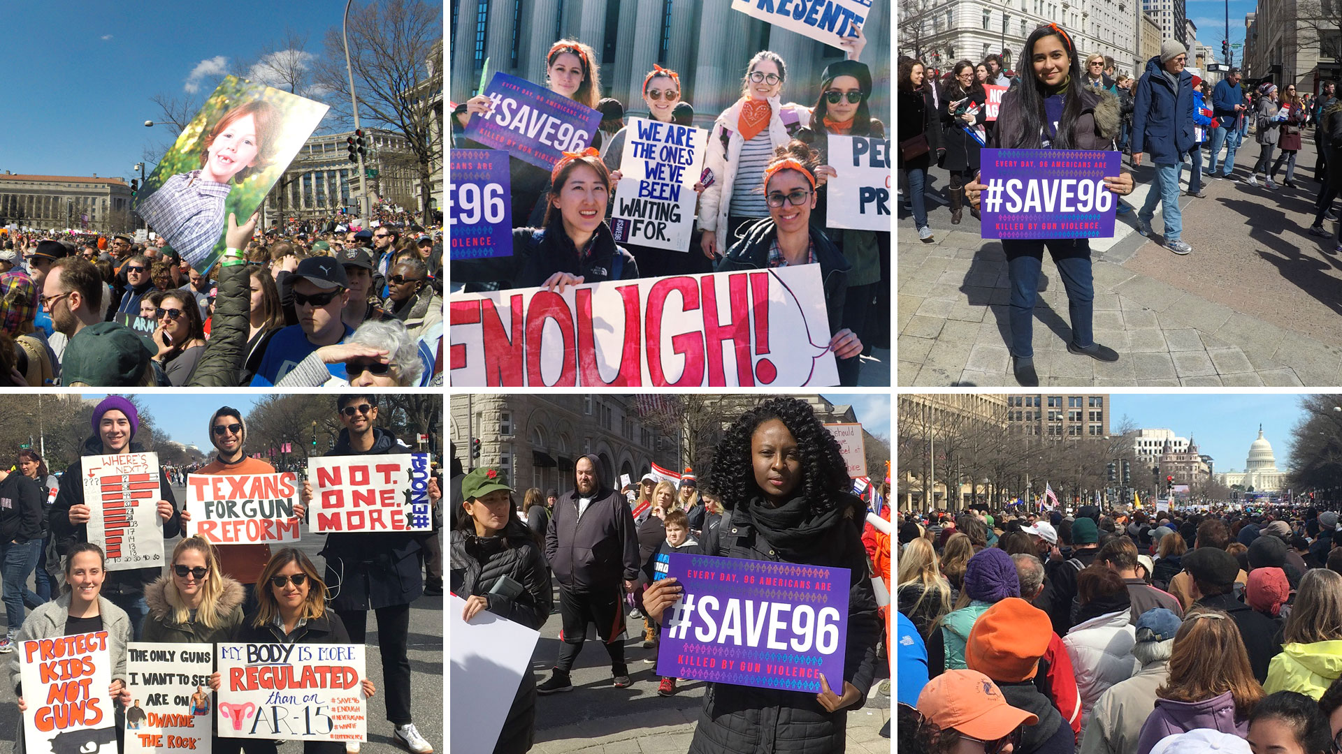 Student March Photo Collage