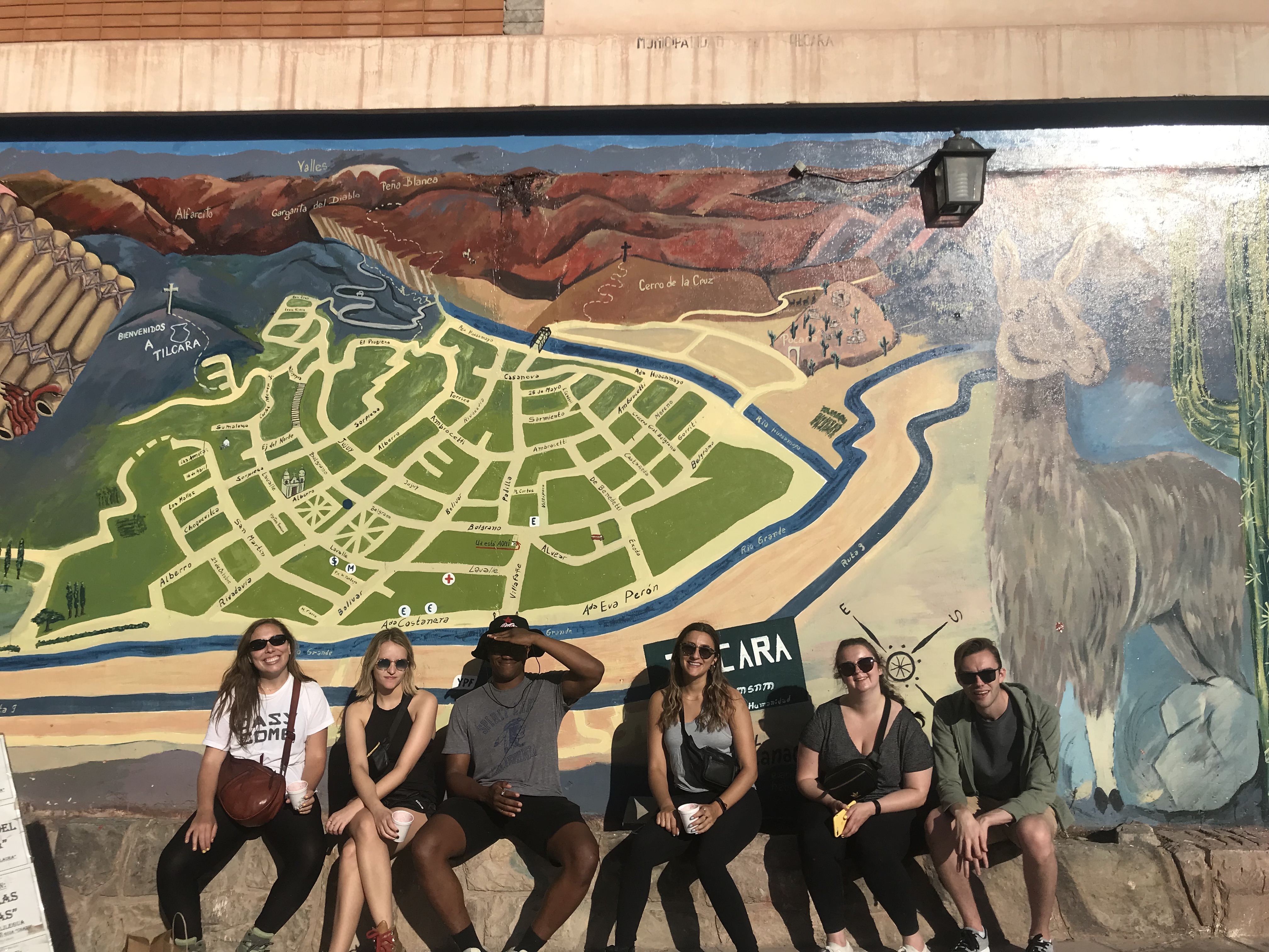 Students hanging out in Tilcara, a town in Jujuy province in northern Argentina.  