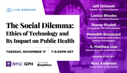 The Social Dilemma: Ethics of Technology and Its Impact on Public Health