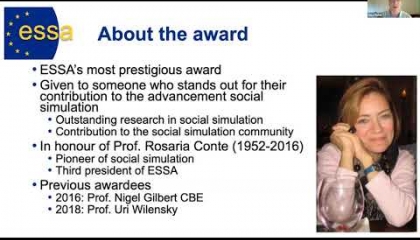 Rosaria Conte Outstanding Contribution to Social Simulation Award 2020