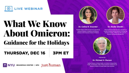 What We Know About Omicron: Guidance for the Holidays