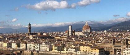 View looking over Florence skyline