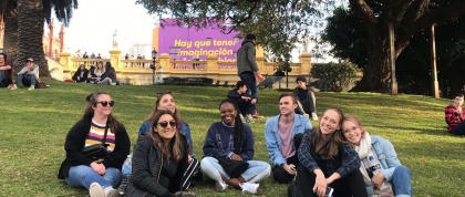 C-C MPH students at a park in Buenos Aires