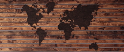 Wooden Global Map
