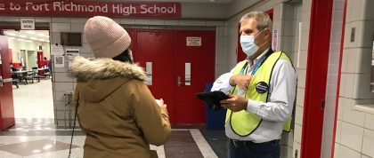 Jack Caravanos at Vaccination Site