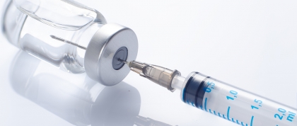 Vaccine vial and syringe