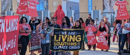 Indigenous Womens Day Protest outside of COP27