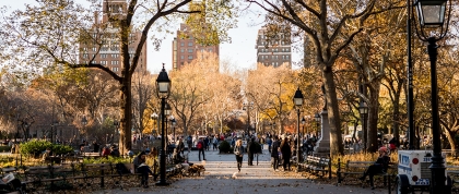 Washington Square Park in the Fall