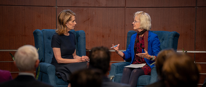 Beth Macy and Perri Peltz at the 2024 Stubing Memorial Lecture