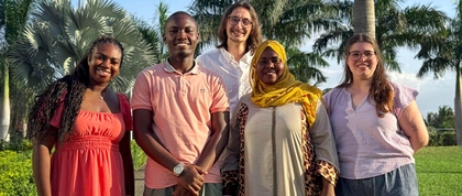 Students posing in Zanzibar